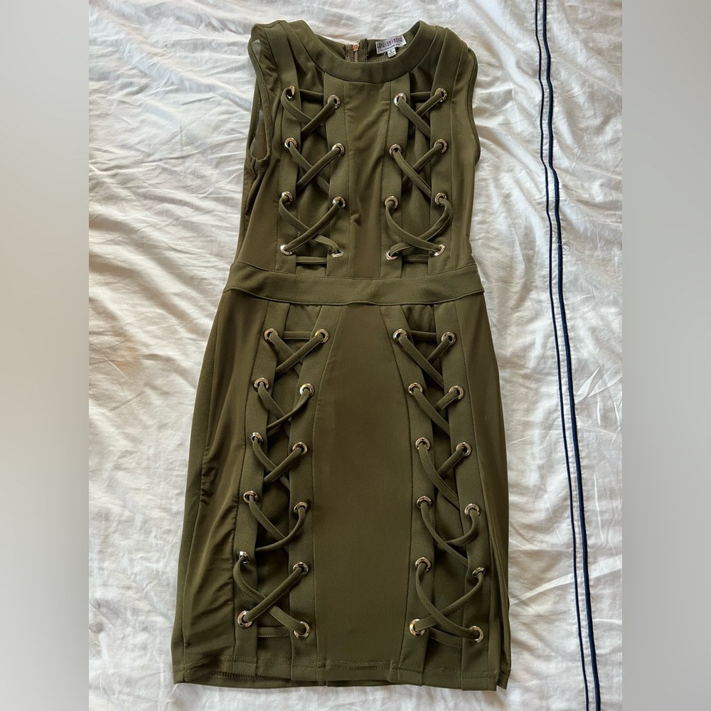 Green fashion nova mini dress